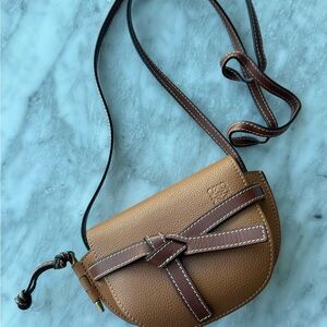 Loewe Mini Gate Leather Crossbody Bag